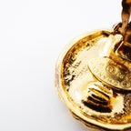 Chanel Earrings Vintage CC Logo Gold Plated — view 7