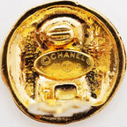 Chanel Earrings Vintage CC Logo Gold Plated — view 4