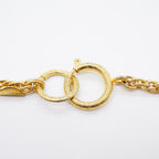 Chanel Necklace Vintage CC Logo Gold Plated Rhinestone — view 4