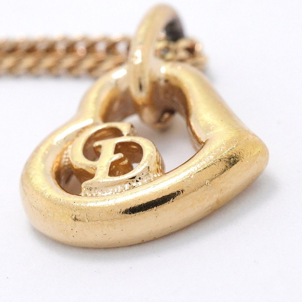 Dior Necklace CD Logo Heart Motif Gold Plated — view 8