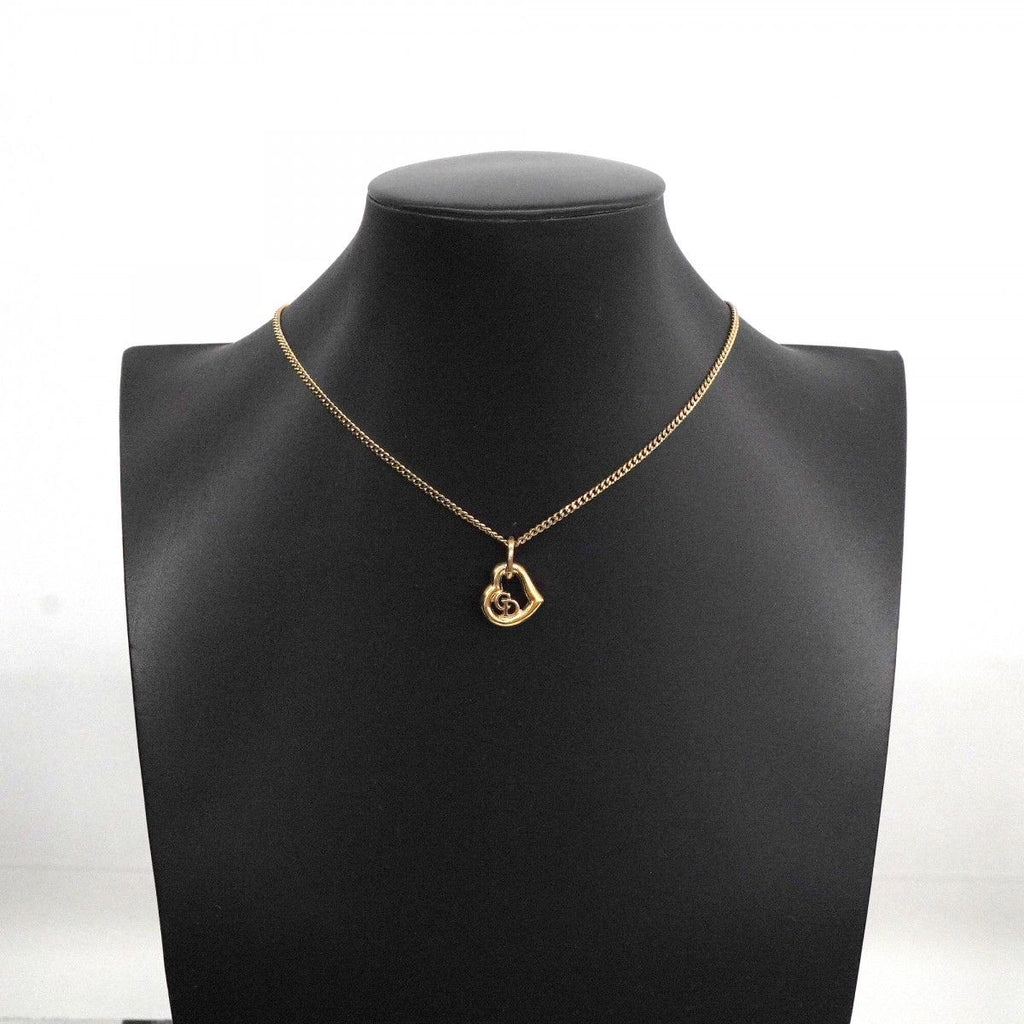 Dior Necklace CD Logo Heart Motif Gold Plated — view 6