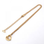 Dior Necklace CD Logo Heart Motif Gold Plated — view 3