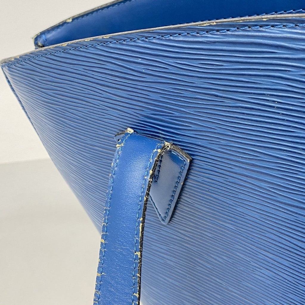 Louis Vuitton Shoulder Bag Epi Saint Jacques Shopping Toledo Blue — view 9