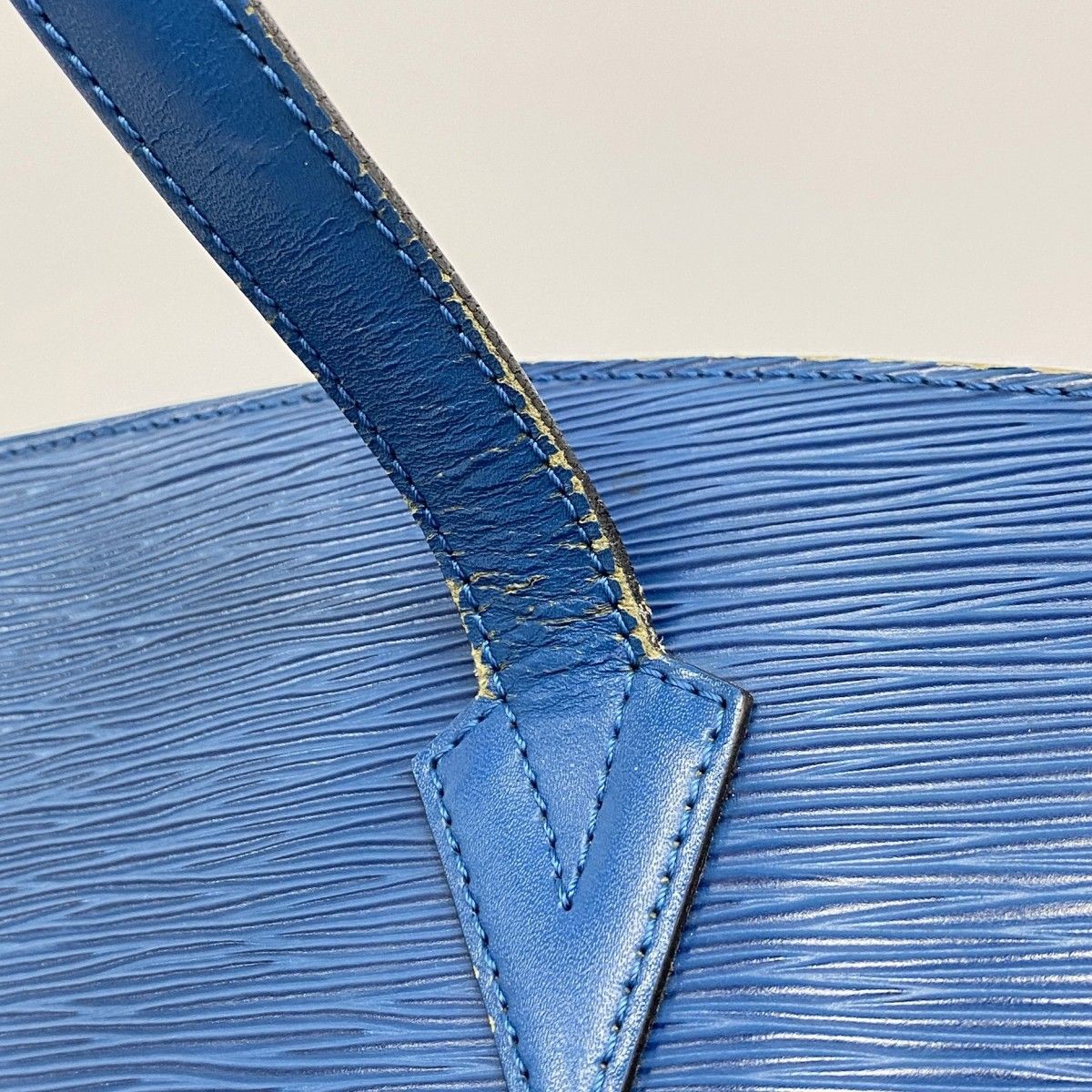 Louis Vuitton Shoulder Bag Epi Saint Jacques Shopping Toledo Blue — view 7