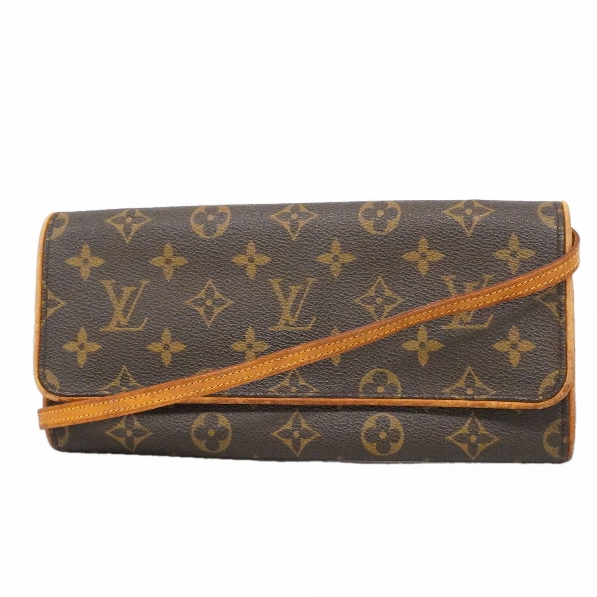 Louis Vuitton Shoulder Bag Monogram Pochette Twin GM Brown