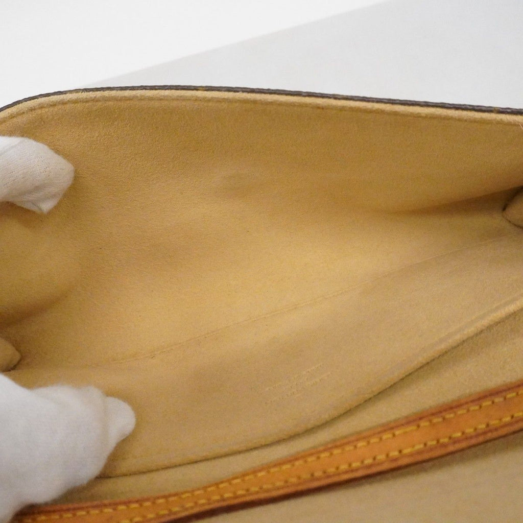 Louis Vuitton Shoulder Bag Monogram Pochette Twin GM Brown — view 4