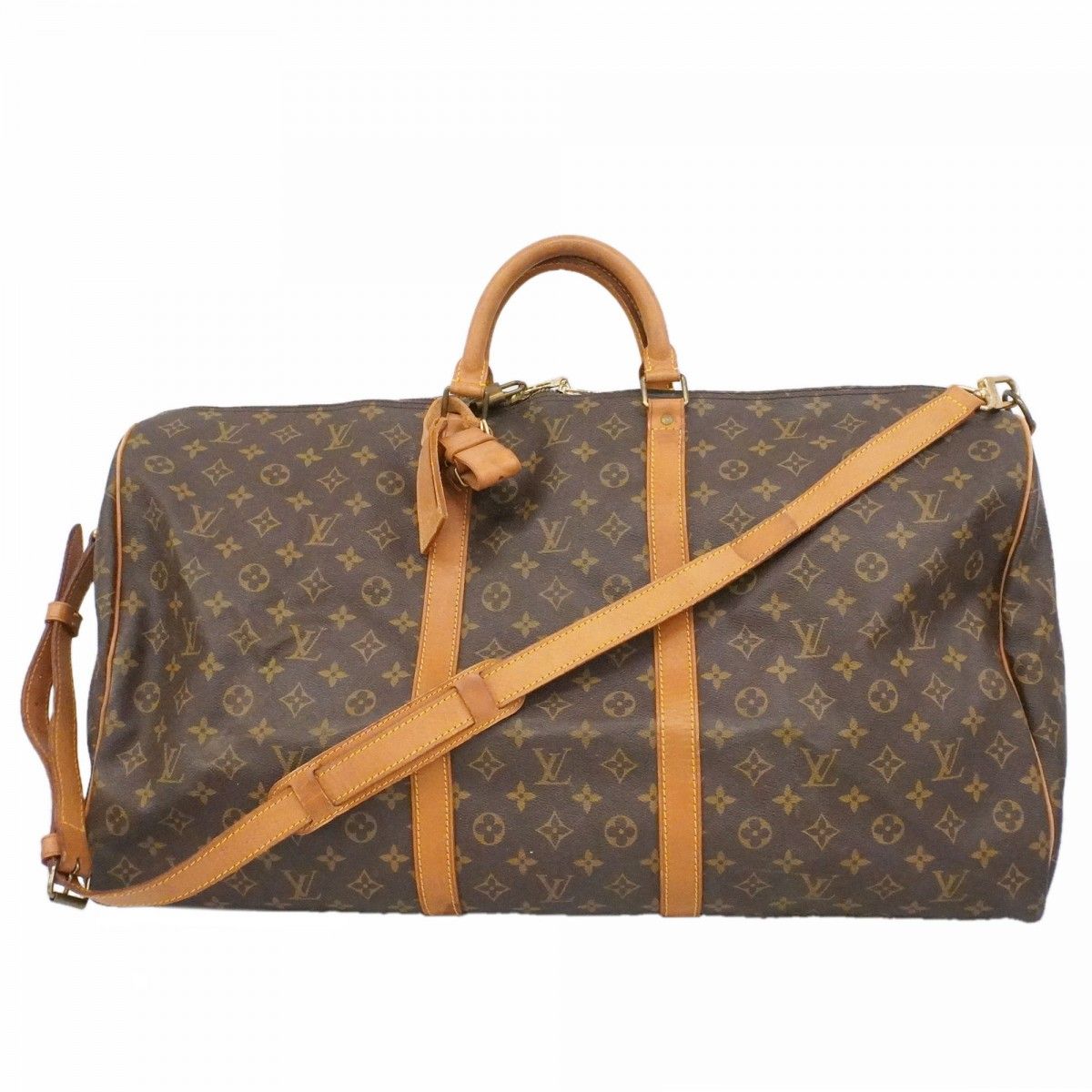 Louis Vuitton Boston Bag Monogram Keepall Bandouliere 60 Brown