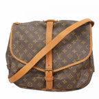 Louis Vuitton Shoulder Bag Monogram Saumur 35 Brown