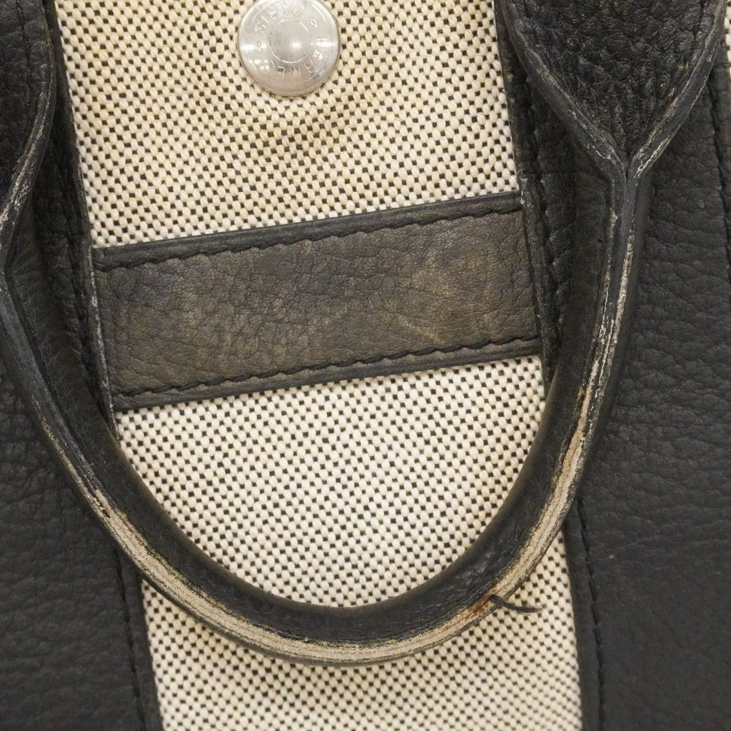 Hermes Handbag Sac Anne PM Toilet Ash Leather Black Silver — view 8