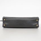 Chanel Shoulder Bag Caviar Leather Black Gold — view 3