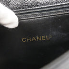 Chanel Shoulder Bag Caviar Leather Black Gold — view 5