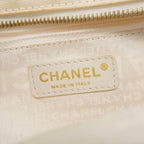 Chanel Handbag Canvas Ivory Black Gold — view 5