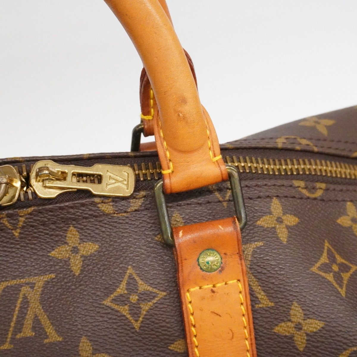 Louis Vuitton Boston Bag Monogram Keepall 55 Brown — view 9