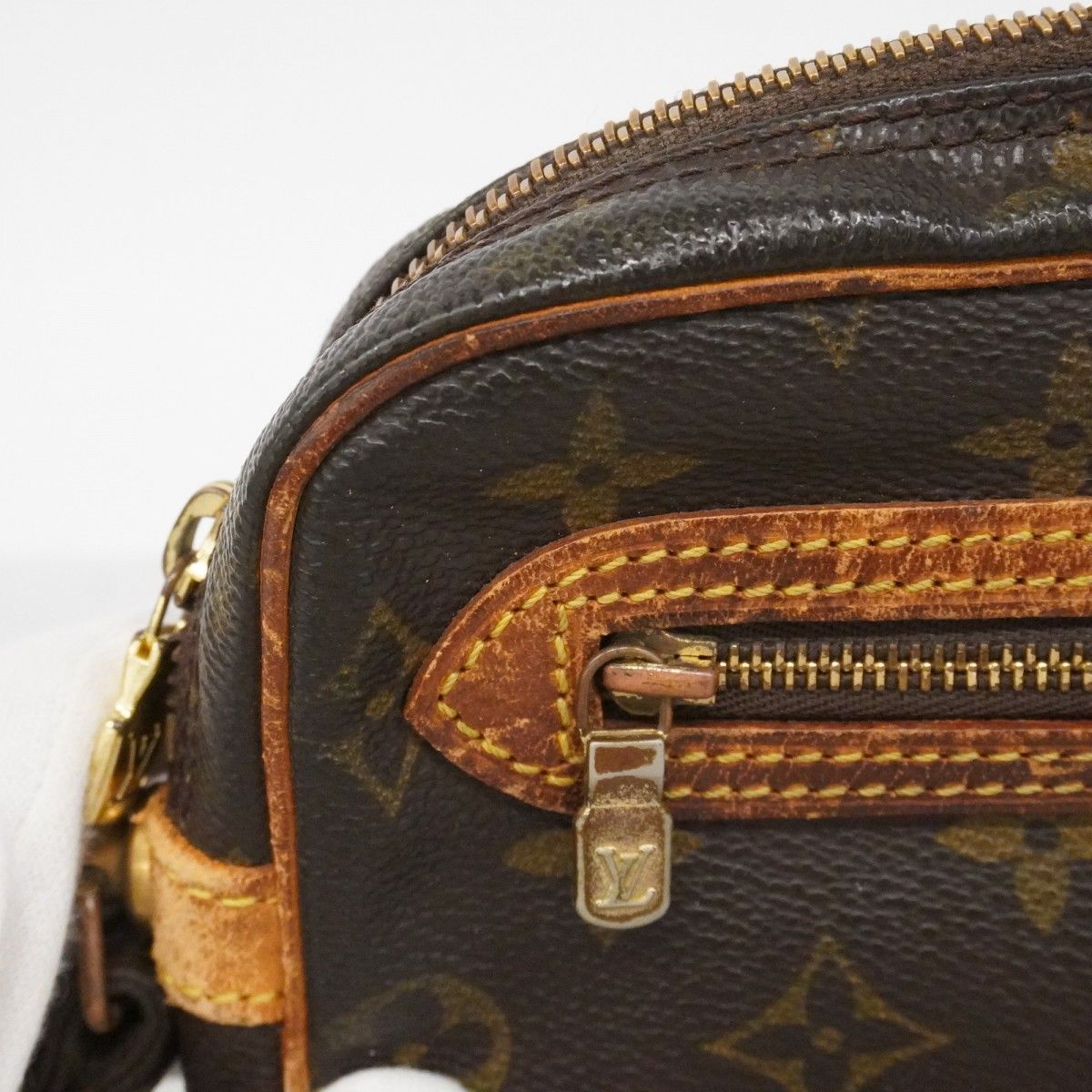 Louis Vuitton Clutch Monogram Marly Dragonne GM Brown — view 6