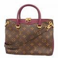 Louis Vuitton Handbag Monogram Pallas BB Brown Leather 2-Way