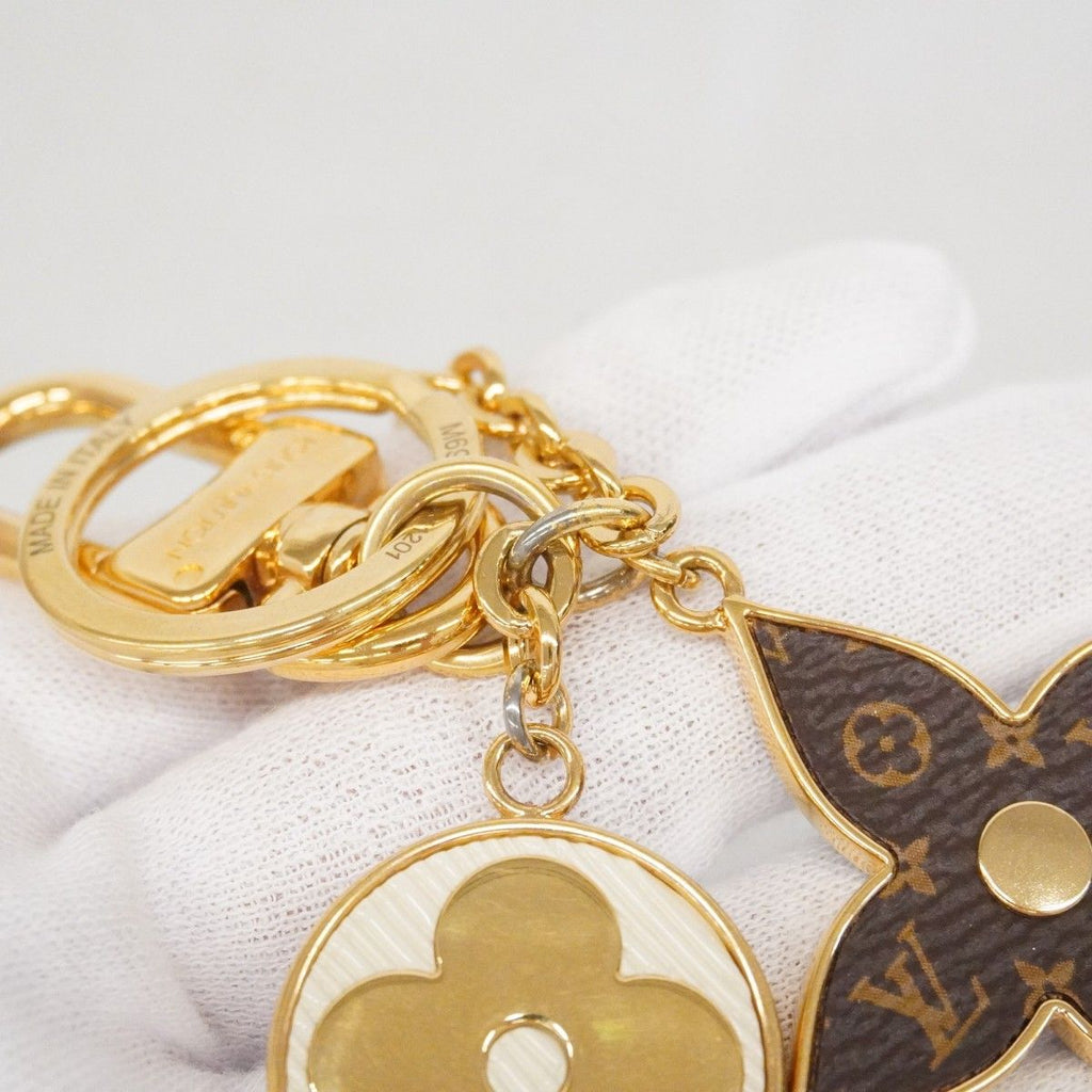 Louis Vuitton Key Holder Charm Monogram Porte Cles Spring Street Brown Gold Pink — view 3