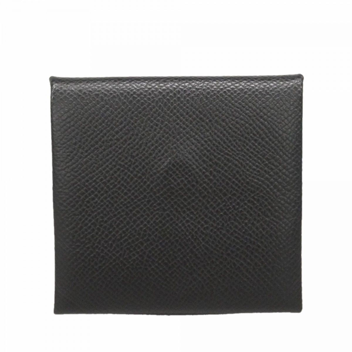 Hermes Coin Case Bastia Verso Veau Epsom Black Kanobi Silver