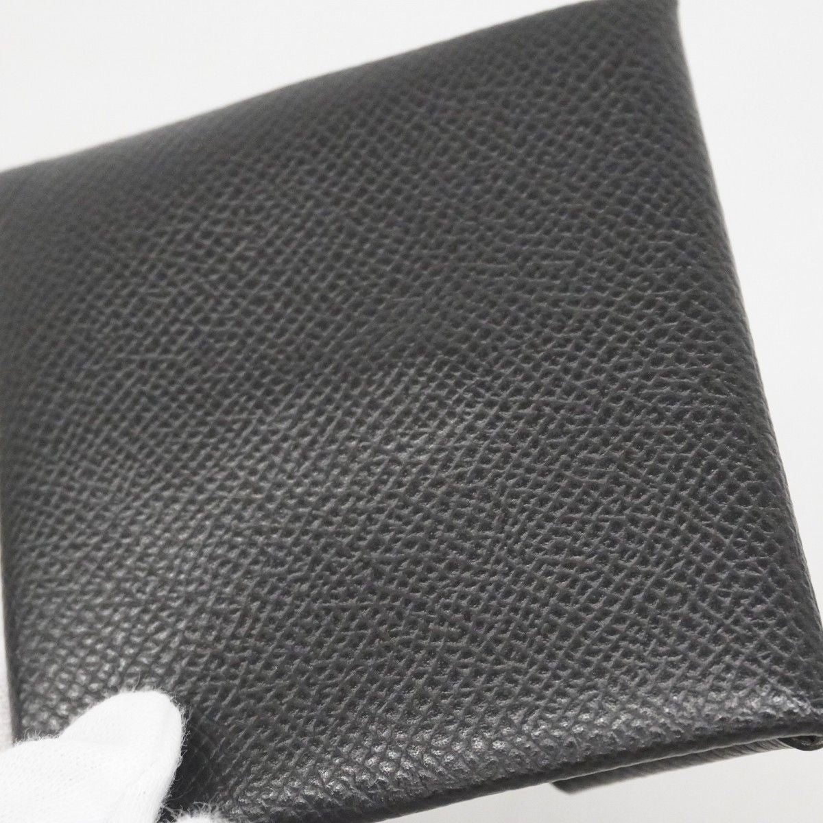 Hermes Coin Case Bastia Verso Veau Epsom Black Kanobi Silver — view 8
