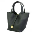 Hermes Handbag Picotin Lock MM Taurillon Clemence Vert Mangrove Gold