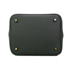 Hermes Handbag Picotin Lock MM Taurillon Clemence Vert Mangrove Gold — view 3