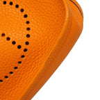 Hermes Shoulder Bag Evelyne TPM Taurillon Clemence Orange Silver — view 7