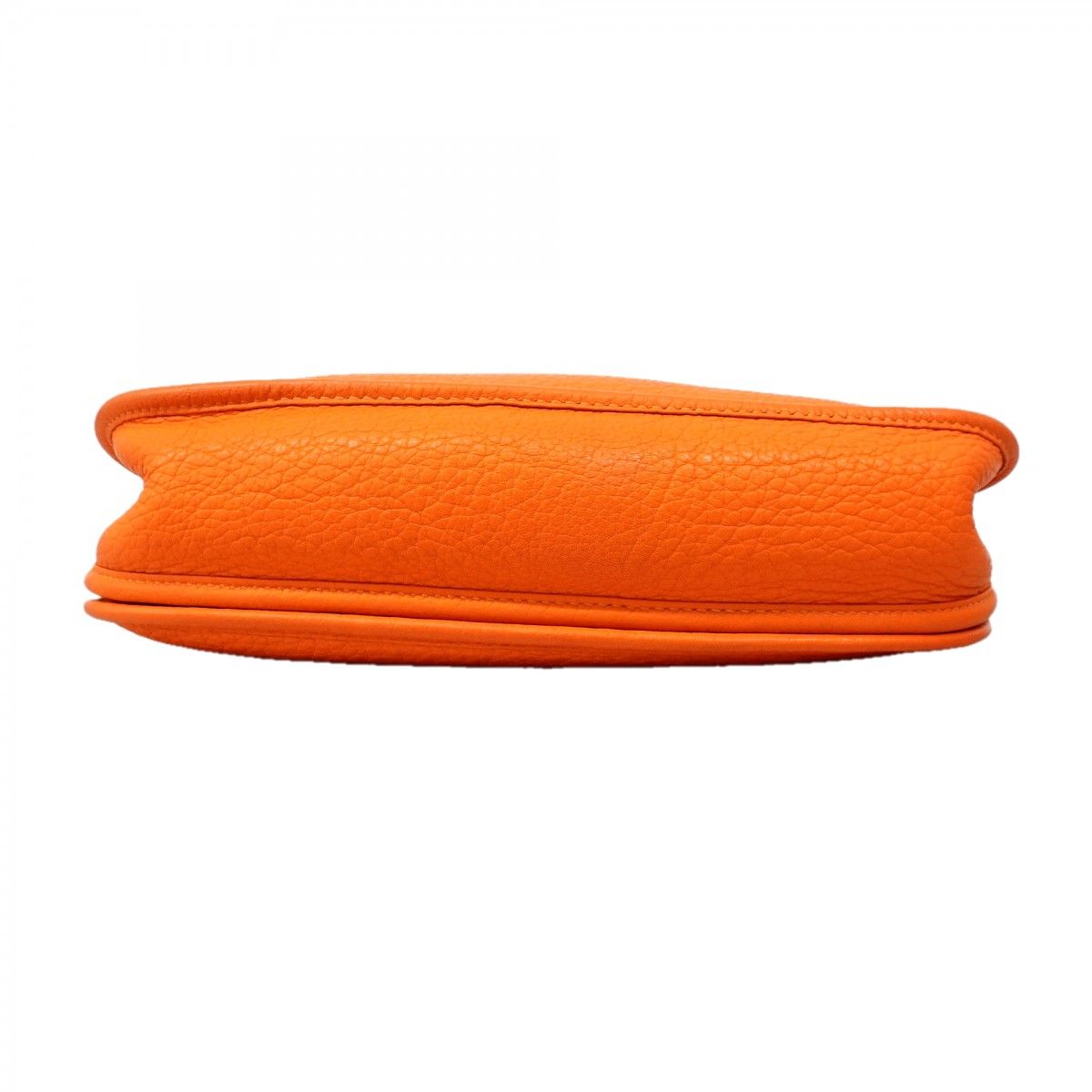 Hermes Shoulder Bag Evelyne Taurillon Clemence Orange Silver — view 3