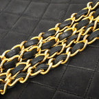 Chanel Shoulder Bag Quilted Lambskin Black Gold — view 9