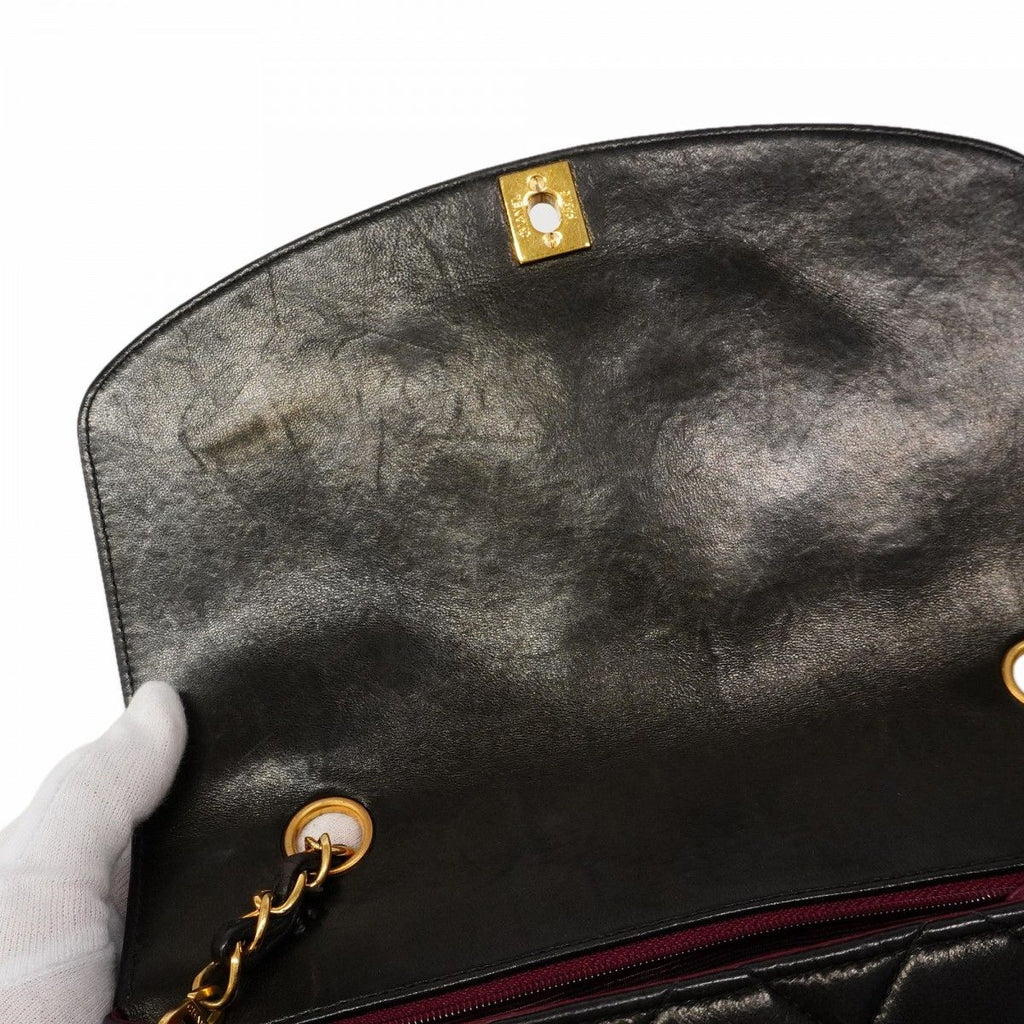 Chanel Shoulder Bag Diana Lambskin Black Gold — view 7