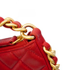 Chanel Shoulder Bag Hobo Lambskin Red Gold — view 7