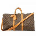 Louis Vuitton Boston Bag Monogram Keepall Bandouliere 55 Brown