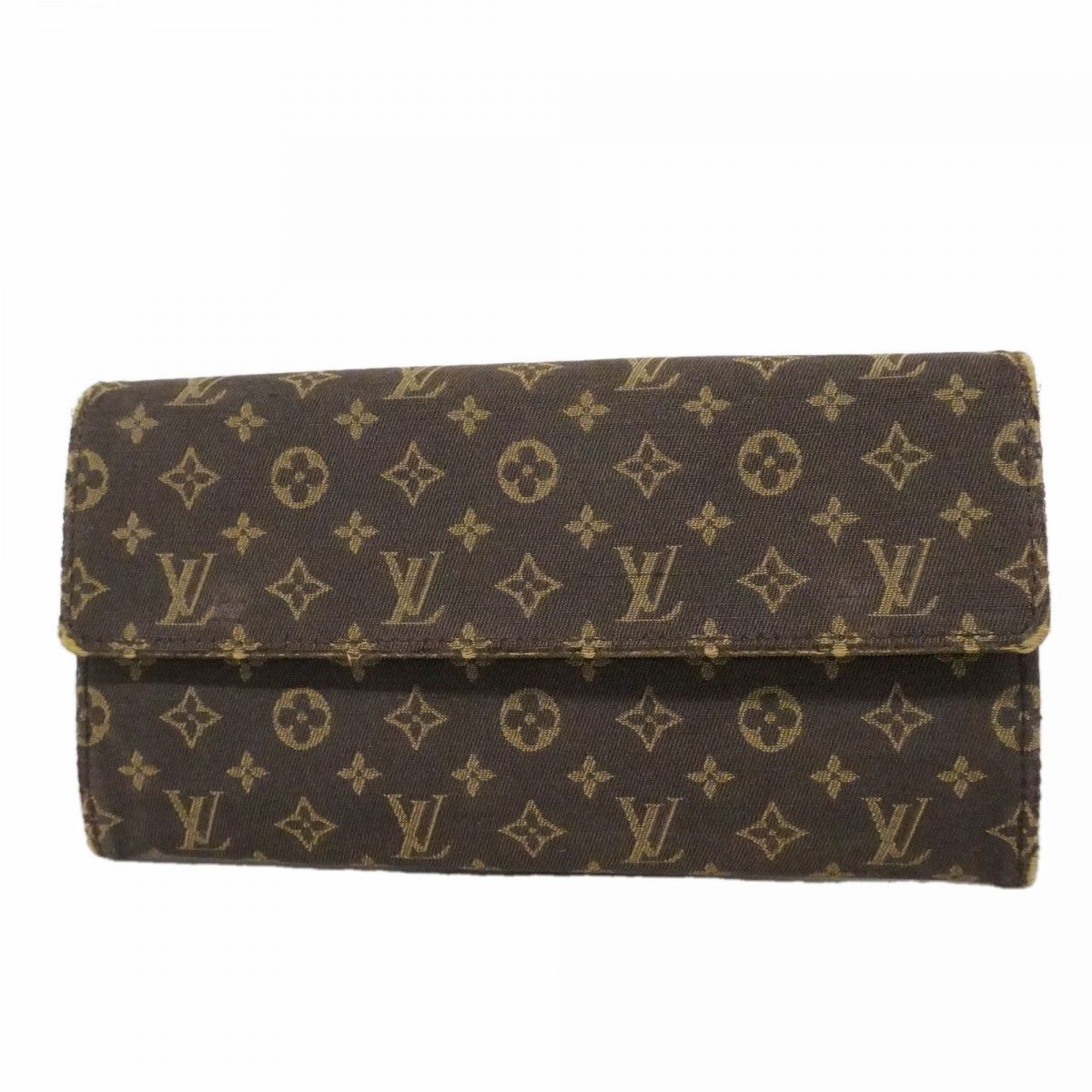 Louis Vuitton Wallet Monogram Mini Lin Portefeuille Sarah Ebene