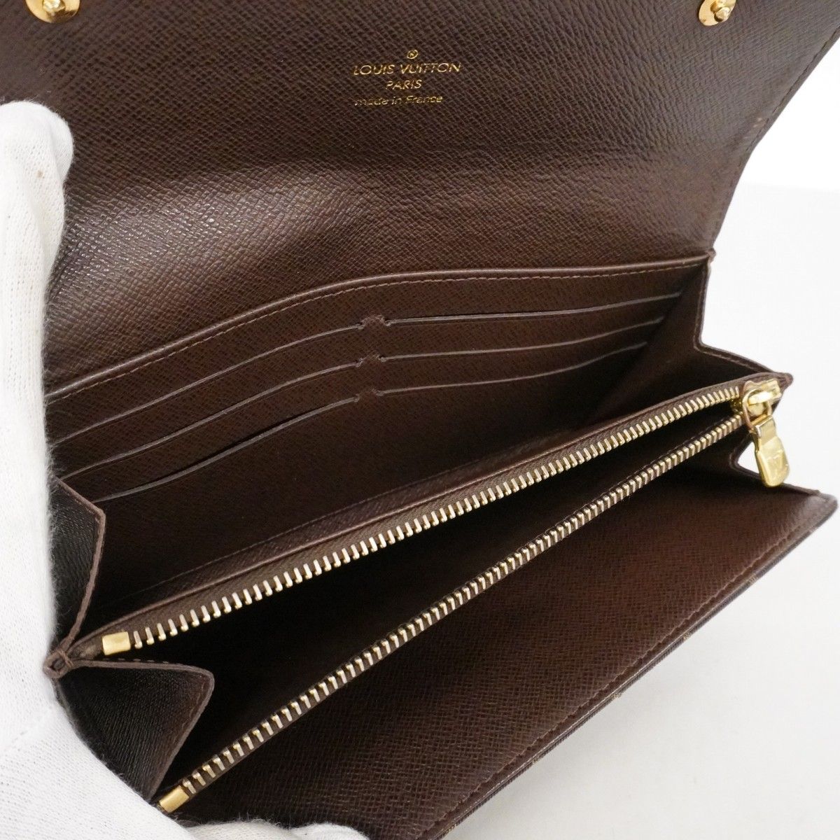Louis Vuitton Wallet Monogram Mini Lin Portefeuille Sarah Ebene — view 3