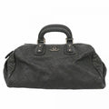 Chanel Handbag Wild Stitch Caviar Leather Black Silver