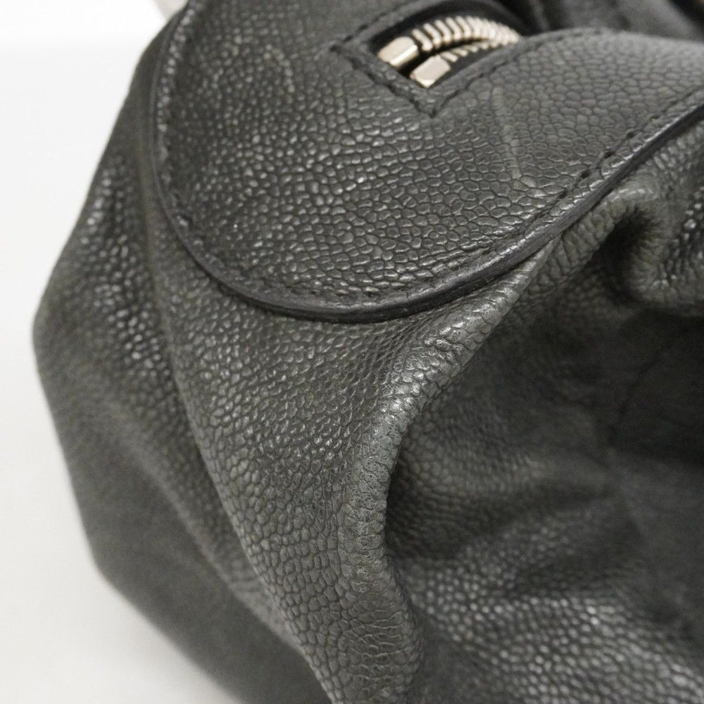 Chanel Handbag Wild Stitch Caviar Leather Black Silver — view 6