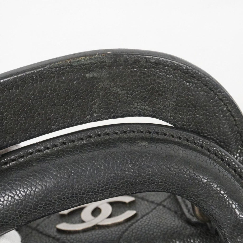 Chanel Handbag Wild Stitch Caviar Leather Black Silver — view 9
