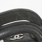 Chanel Handbag Wild Stitch Caviar Leather Black Silver — view 9