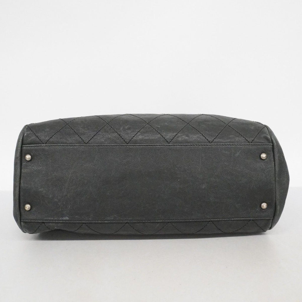 Chanel Handbag Wild Stitch Caviar Leather Black Silver — view 3