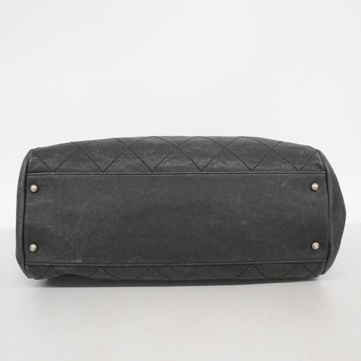 Chanel Handbag Wild Stitch Caviar Leather Black Silver — view 3