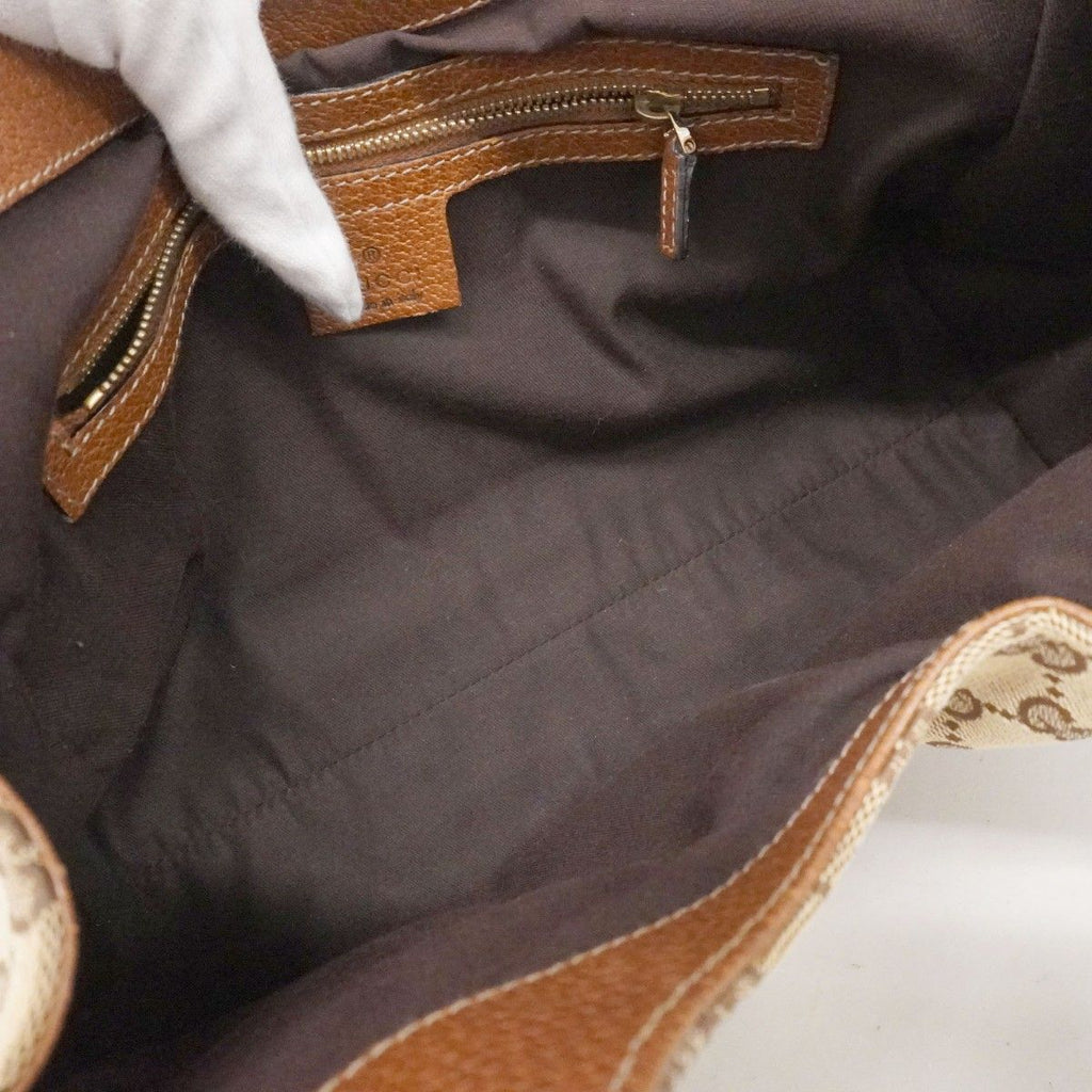 Gucci Handbag GG Canvas New Jackie Brown Gold — view 4