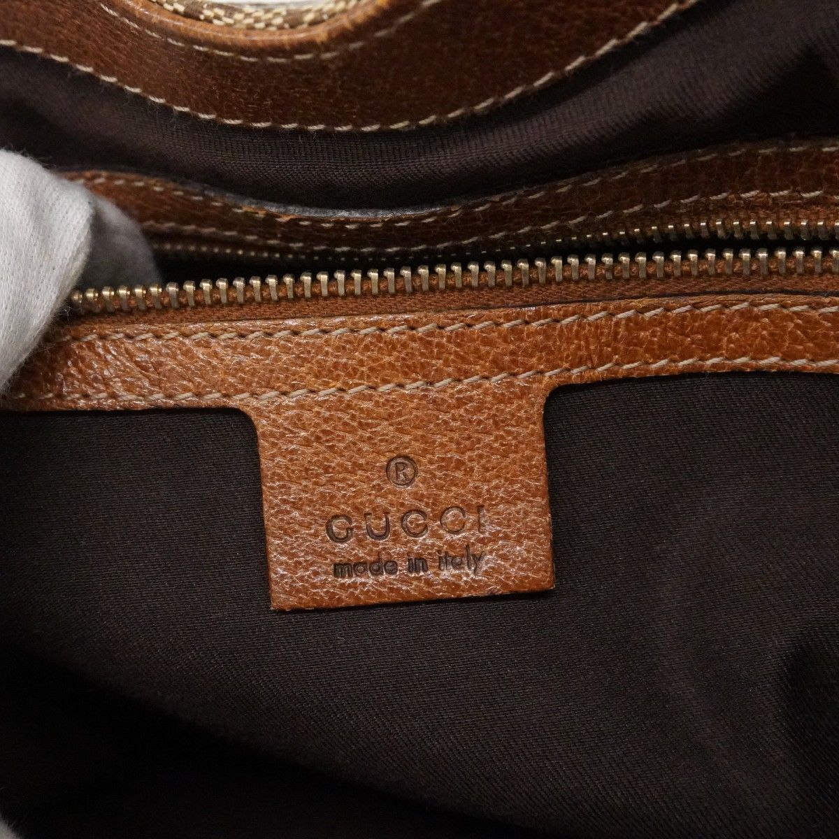 Gucci Handbag GG Canvas New Jackie Brown Gold — view 5