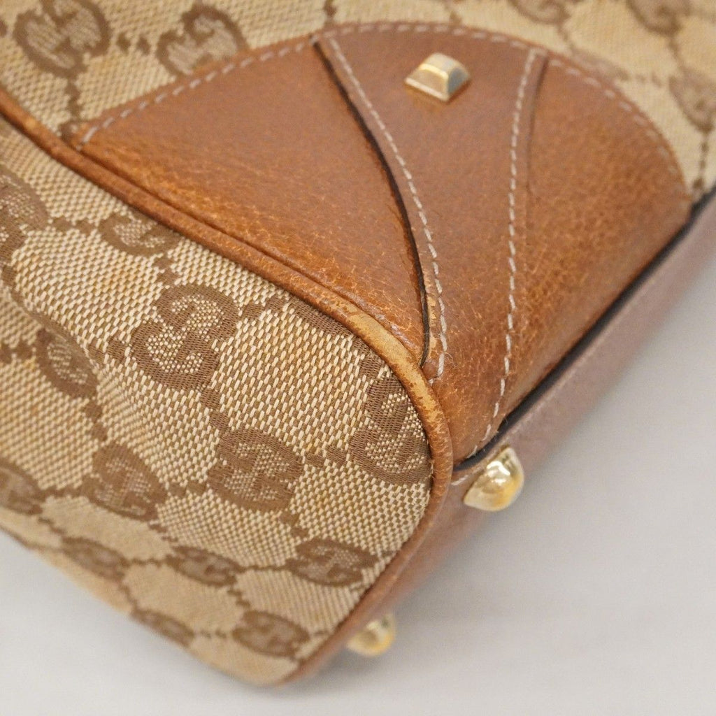 Gucci Handbag GG Canvas New Jackie Brown Gold — view 6