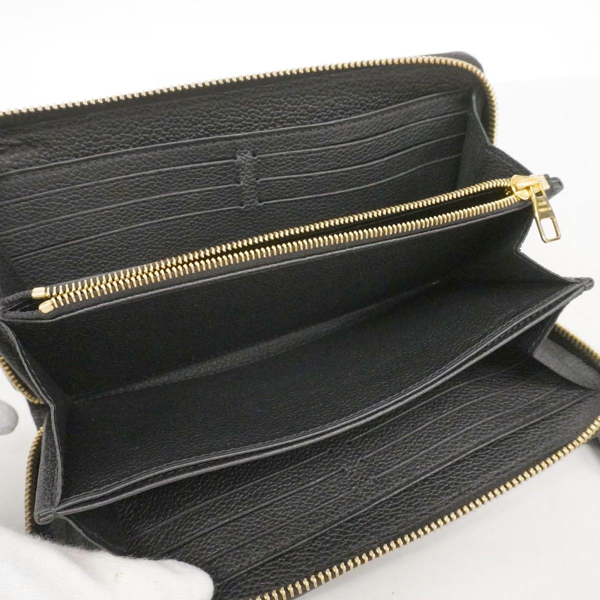 Louis Vuitton Wallet Monogram Empreinte Zippy Noir — view 3