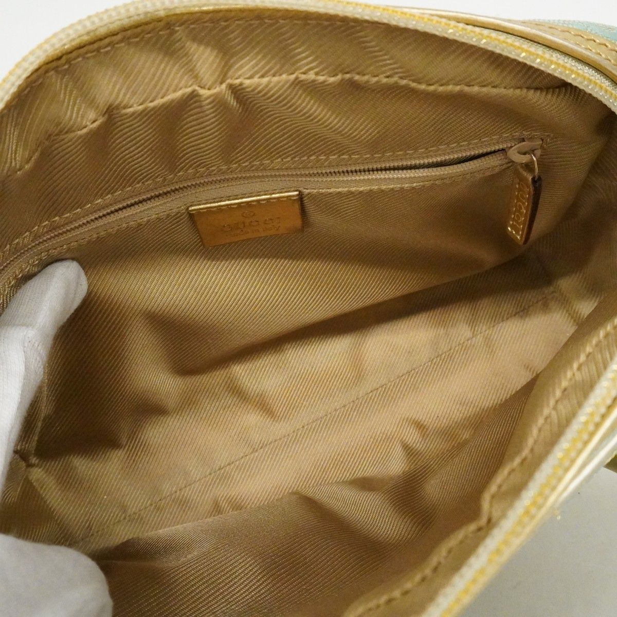 Gucci Handbag GG Canvas 000 Blue Gold — view 4