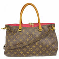 Louis Vuitton Handbag Monogram Pallas MM Brown Rose 2-Way