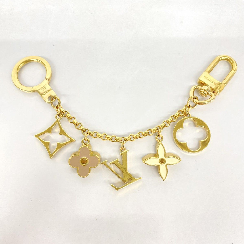 Louis Vuitton Key Holder Charm Fleur de Monogram Gold Multicolor — view 6