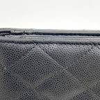 Chanel Wallet Quilted Caviar Leather Black Gold — view 7