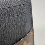 Louis Vuitton Coin Case Monogram Card Holder Recto Verso Brown Black — view 7