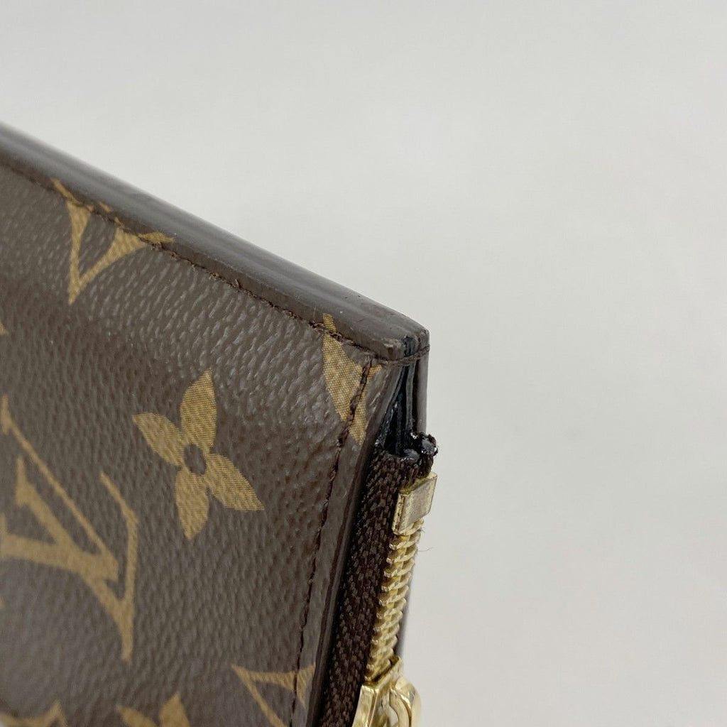 Louis Vuitton Coin Case Monogram Card Holder Recto Verso Brown Black — view 6