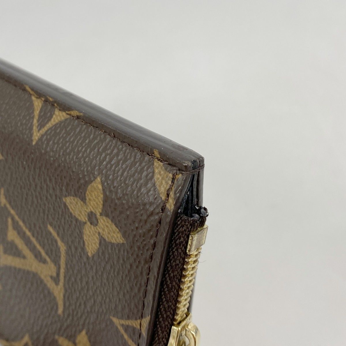Louis Vuitton Coin Case Monogram Card Holder Recto Verso Brown Black — view 6