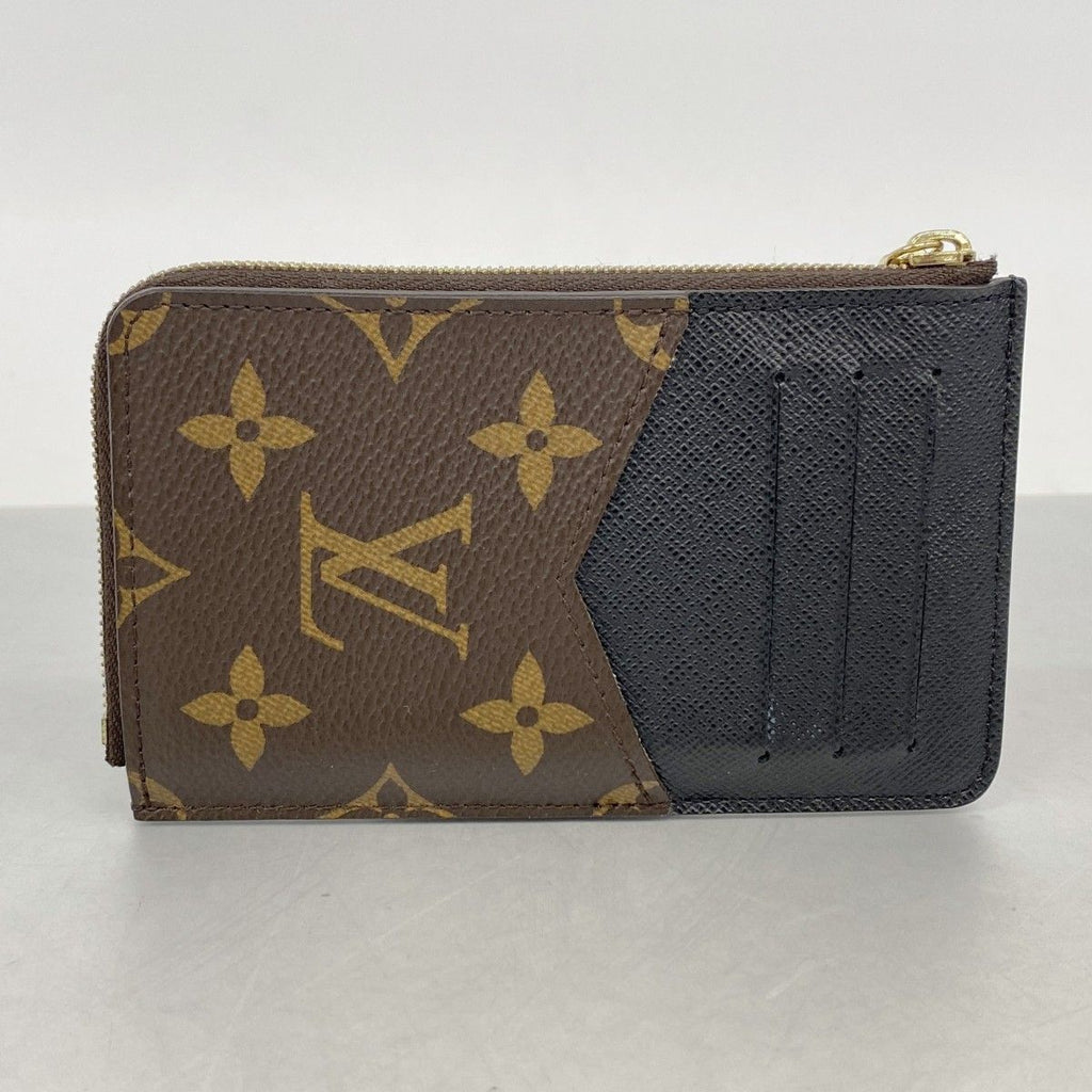 Louis Vuitton Coin Case Monogram Card Holder Recto Verso Brown Black — view 8